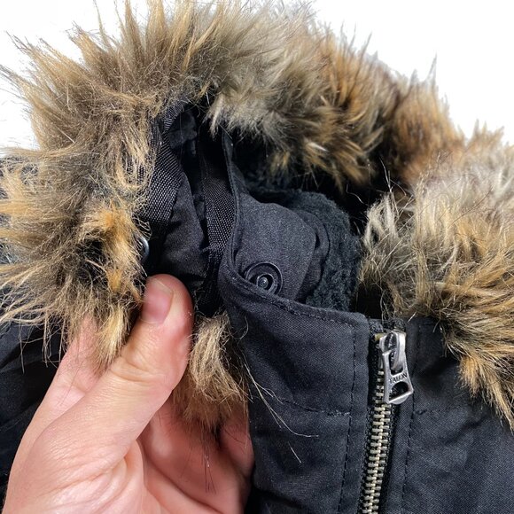 Polo Ralph Lauren Faux Fir Trimmed Hooded Puffer Parka Jacket size Large (14-16) - Picture 12 of 13